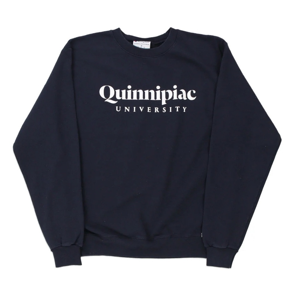 Quinnipiac Champion Navy Crewneck